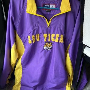 LSU Tigers Purple and Yellow three quarter zip wind/rain jacket Sportswear